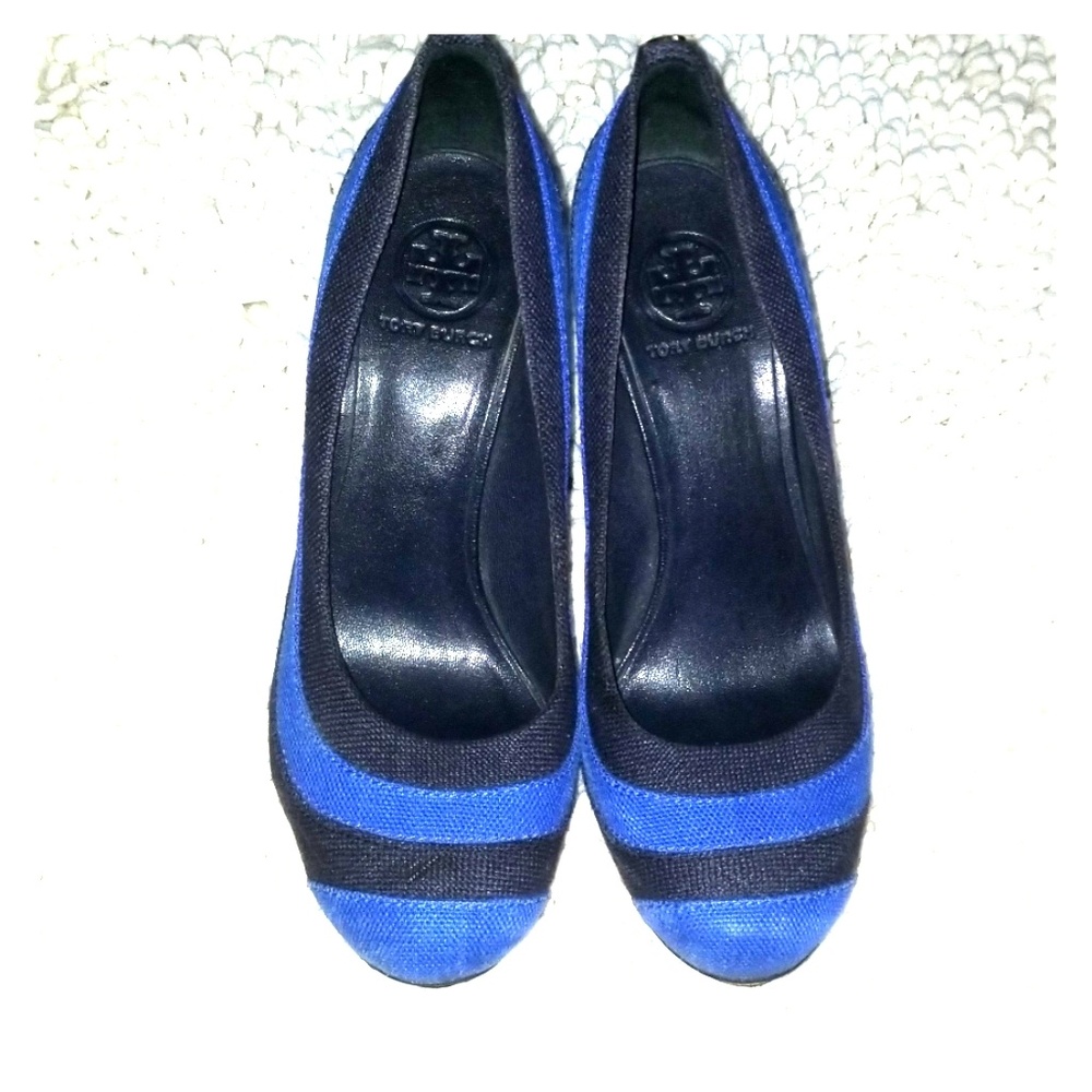 Tory burch Canvas/ wood pumps
